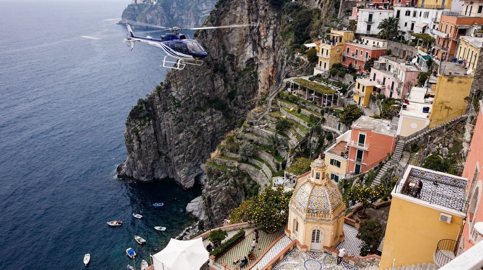 Parapendio ed elicottero sulla Costiera Amalfitana