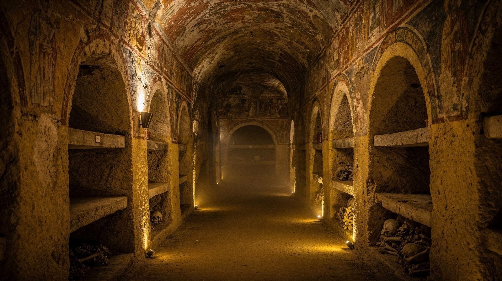 Naples souterraine : catacombes contre Herculanum, deux univers souterrains différents
